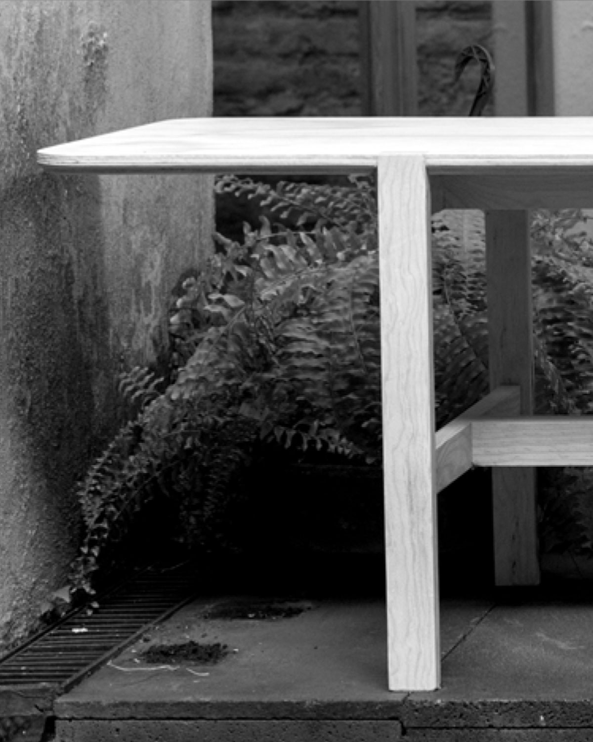 Wood bench