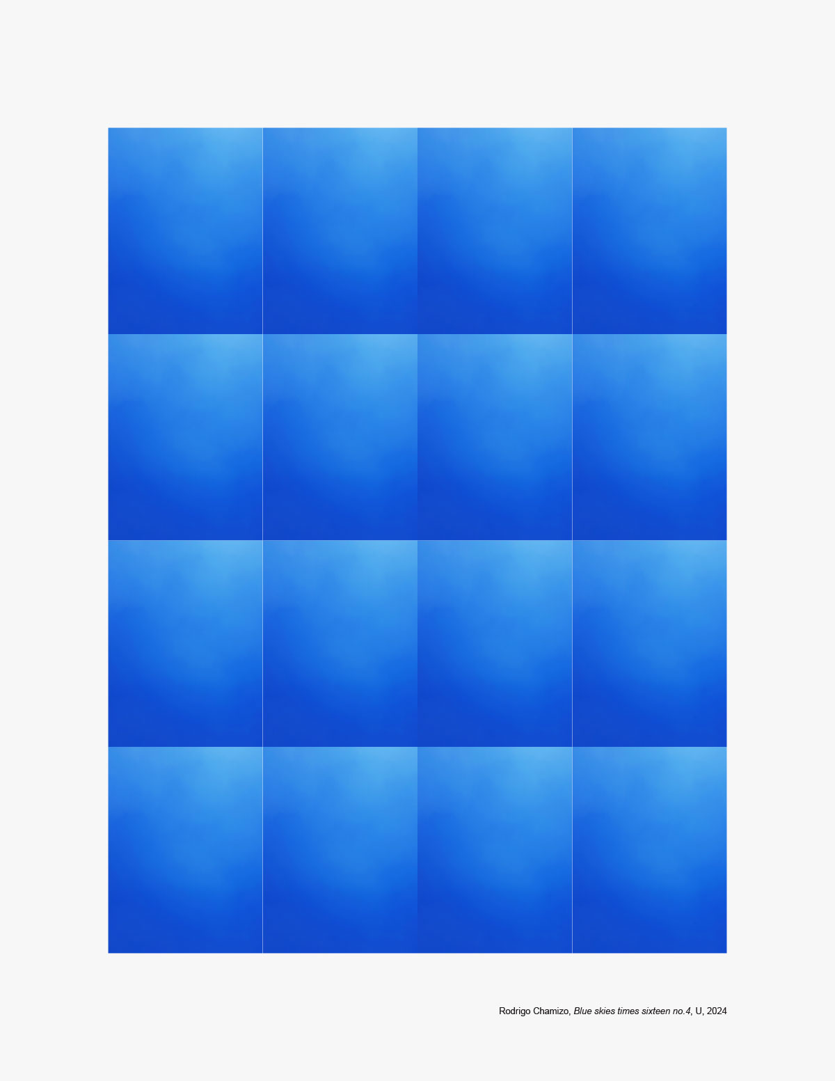 Blue skies times sixteen