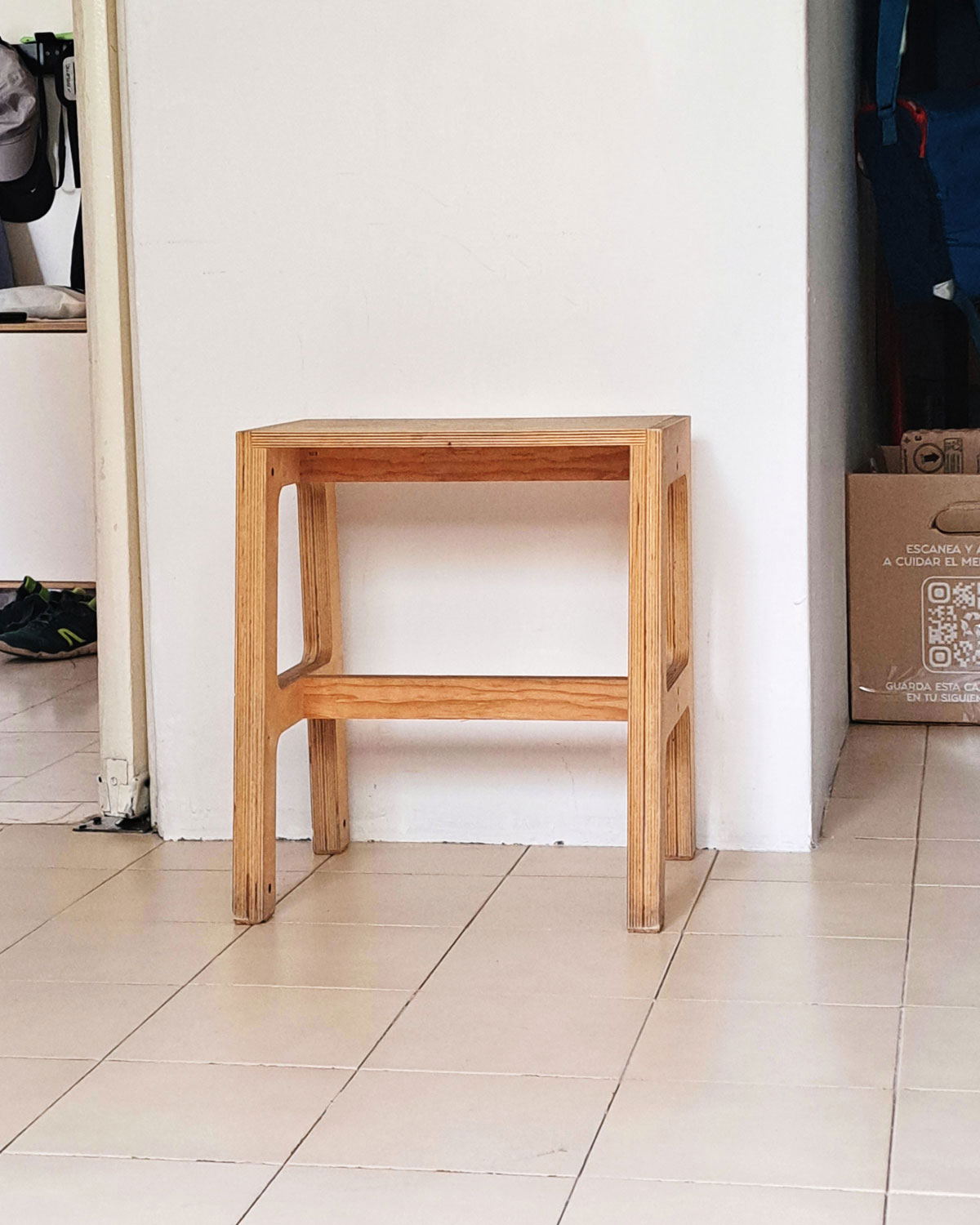 Plywood stool
